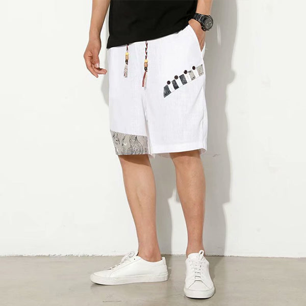Shorts de lino sueltos para hombre
