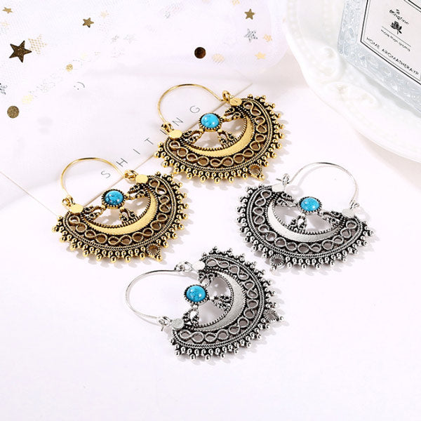 Pendientes de mujer estilo étnico calado modelo