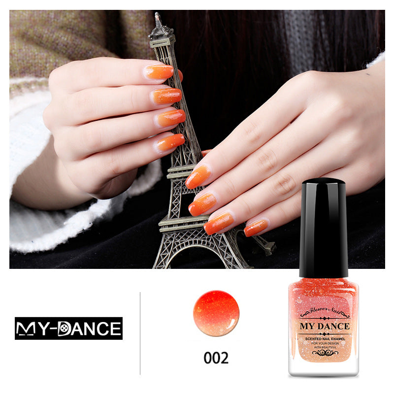 Temperature change color, toxic nail polish - Easy to peel and quick-drying, organic water-based nail polish