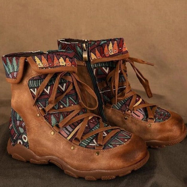 Bota Martin acolchada fértil jacquard para mujer