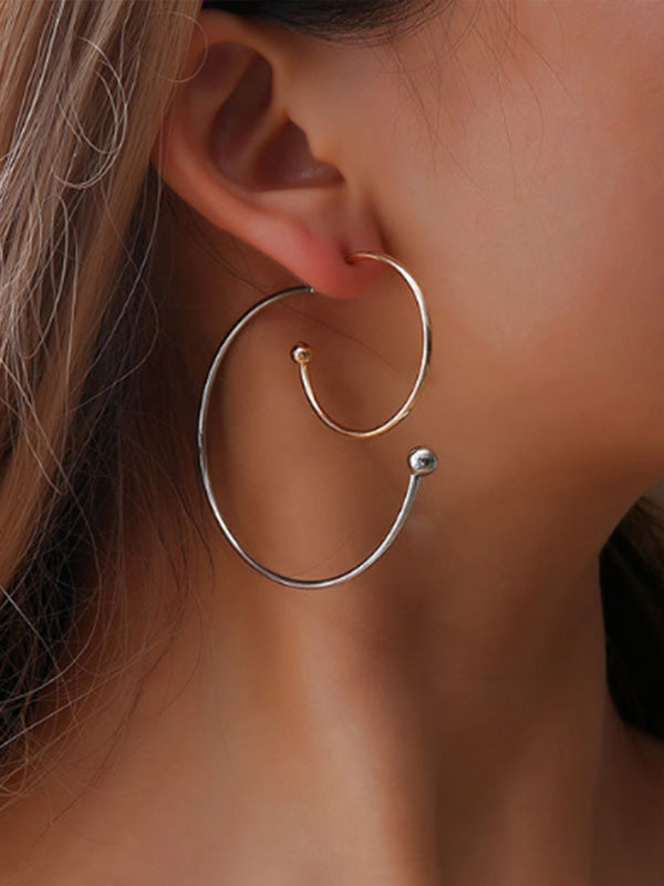 Pendientes de metal geométricos de moda para mujer