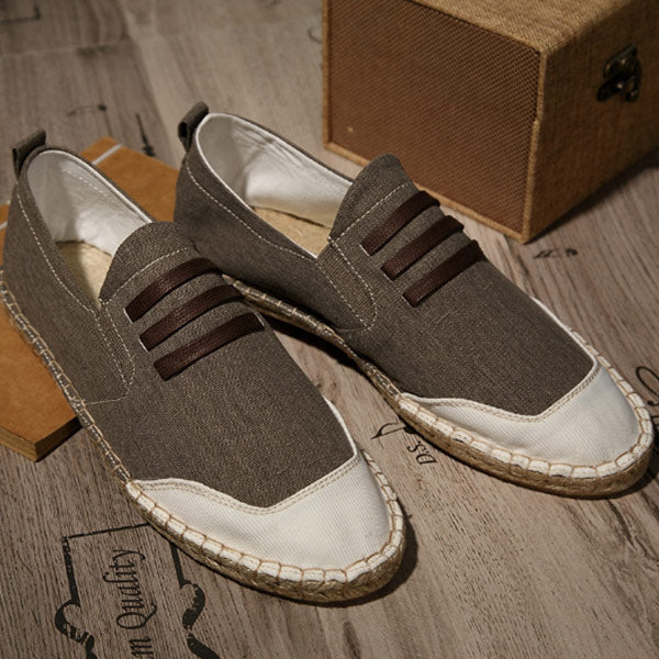 Calzado casual de lino para hombre