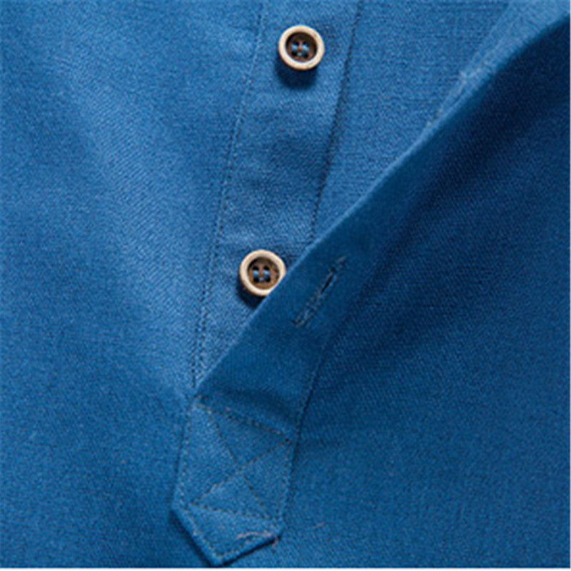 Herren Langarmhemd mit Button-Down-Kragen