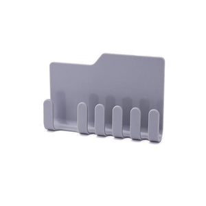 BalleenShiny Cute Animated Baño Cocina Cara sonriente Cepillo de dientes Toalla Estante de almacenamiento Chupete Gancho Soporte de pared