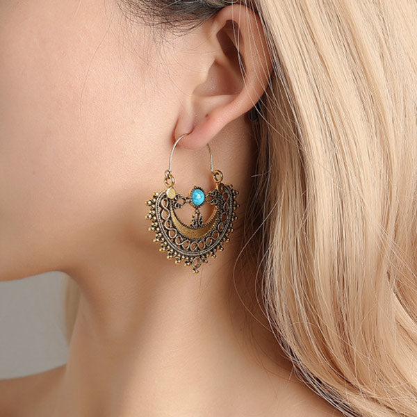Pendientes de mujer estilo étnico calado modelo