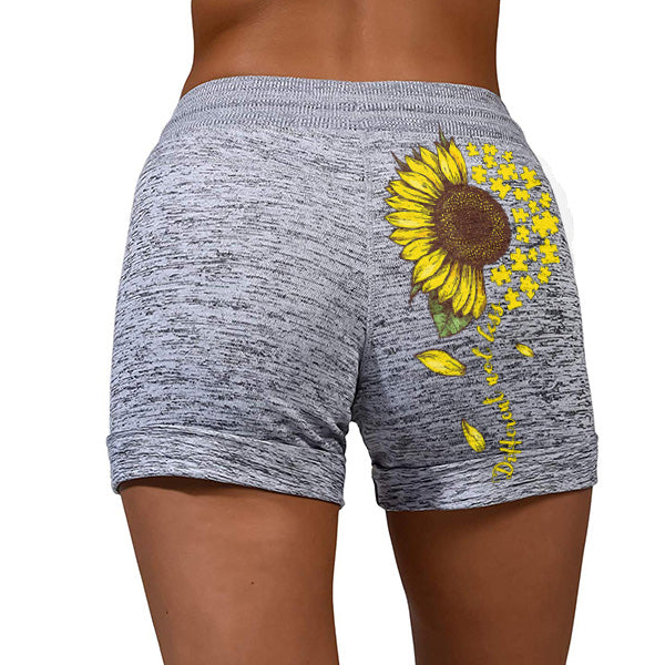 Verschiedene nicht weniger Sunflower Print Shorts