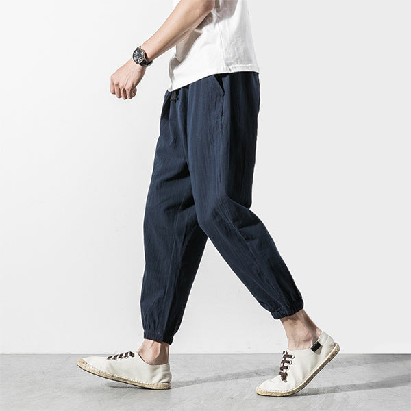 Pantalones casuales de algodón para hombre
