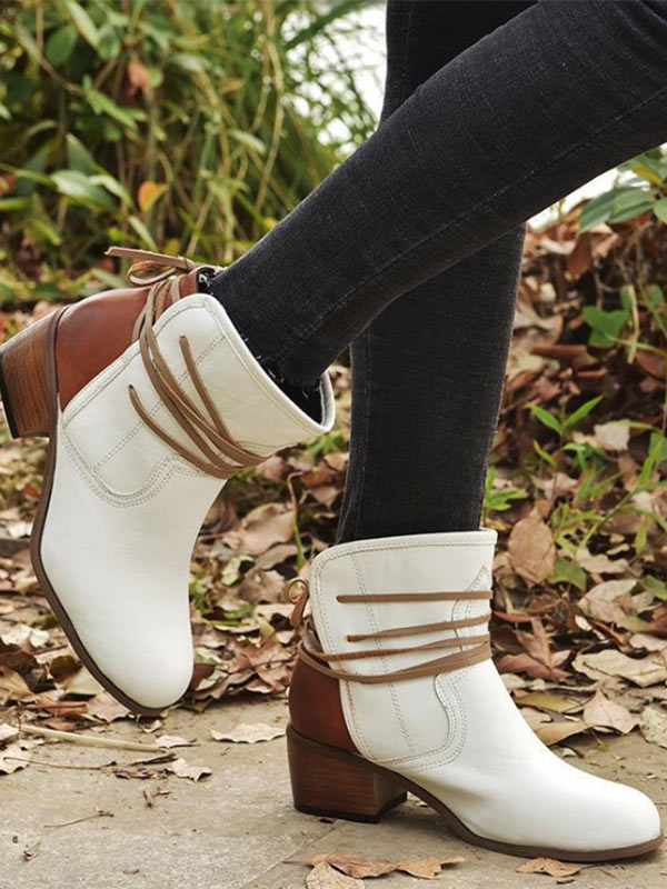 Botines vintage de encaje para hombre para mujer