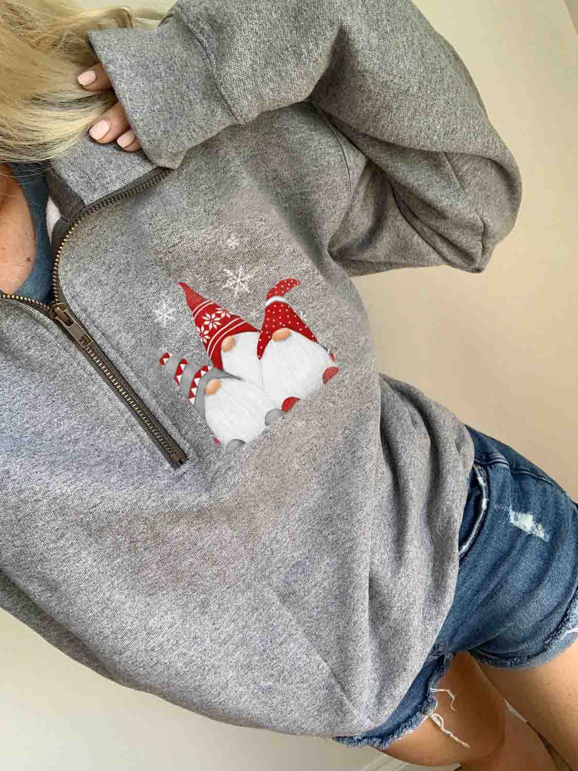 Enano navideño escandinavo para mujer con cremallera