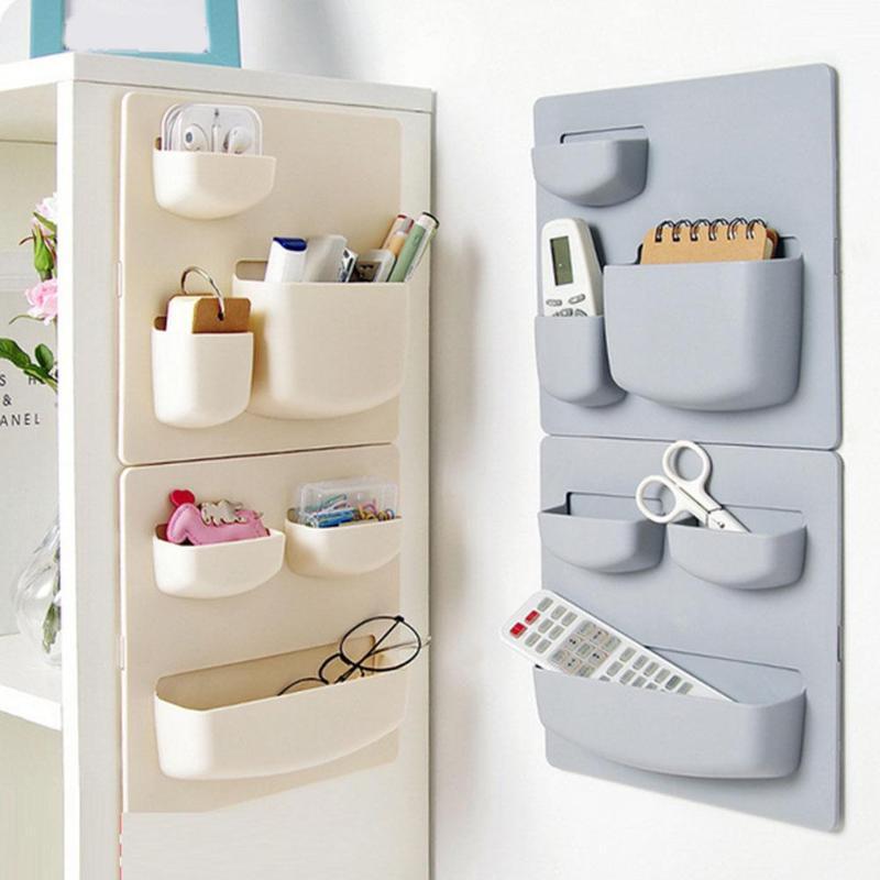 Adhesivo de plástico para cocina, nevera, nevera, estante de almacenamiento, organizador, esponja de limpieza, verduras, frutas, utensilios de cocina
