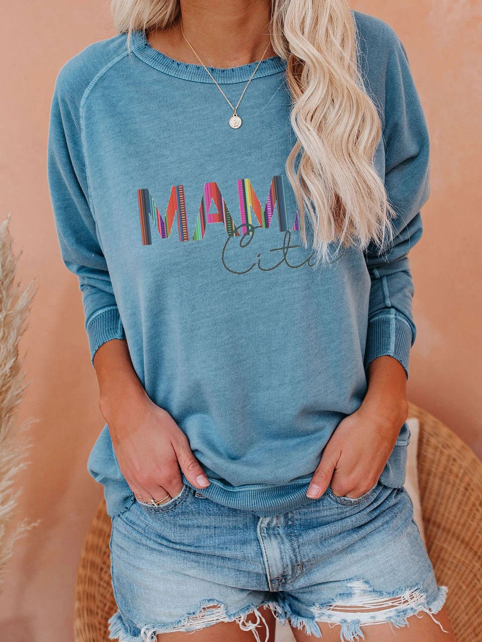 MamaCita Color Cinco De Mayo Damen Pullover Sweatshirt