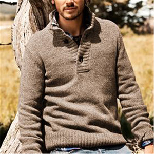 Button Up Stand Collar Strickpullover Pullover Pullover