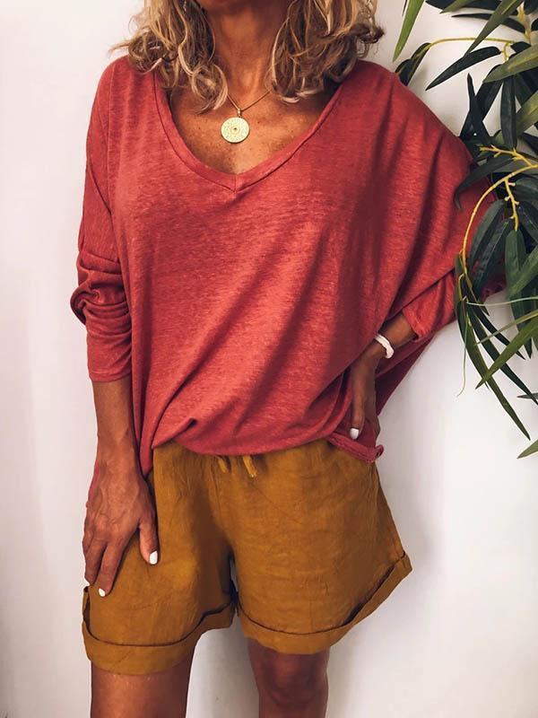 Camisa casual color natural