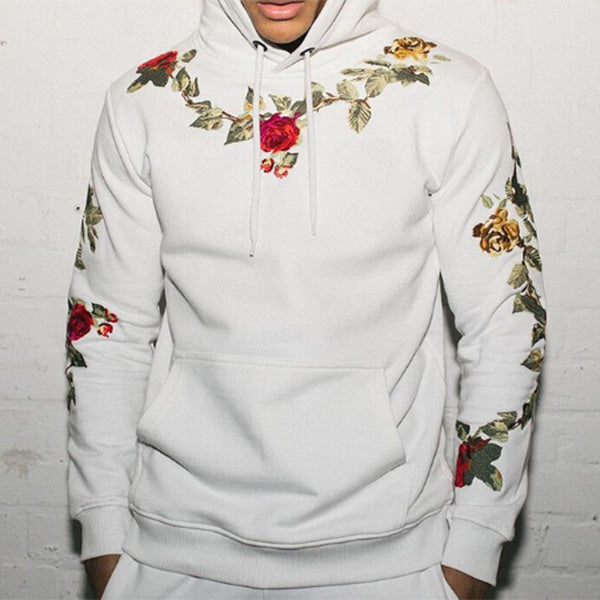 Jerseys bordados florales para hombres