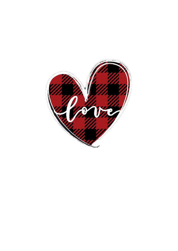 Valentine love heart plaid, suéter de peinado estampado