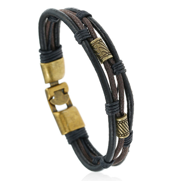 Pulsera de piel de vaca para hombre