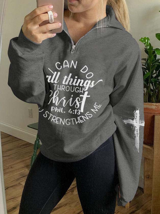 Ich kann alles durch Christus Phil tun. 4:13 Wer mich stärkt Print Zip Top