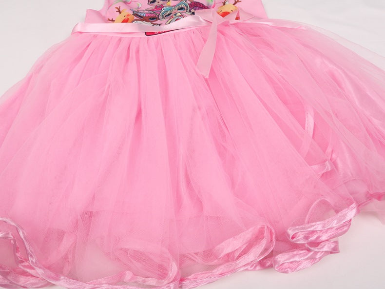 Vestido de traje de unicornio lindo de muñeca para niñas