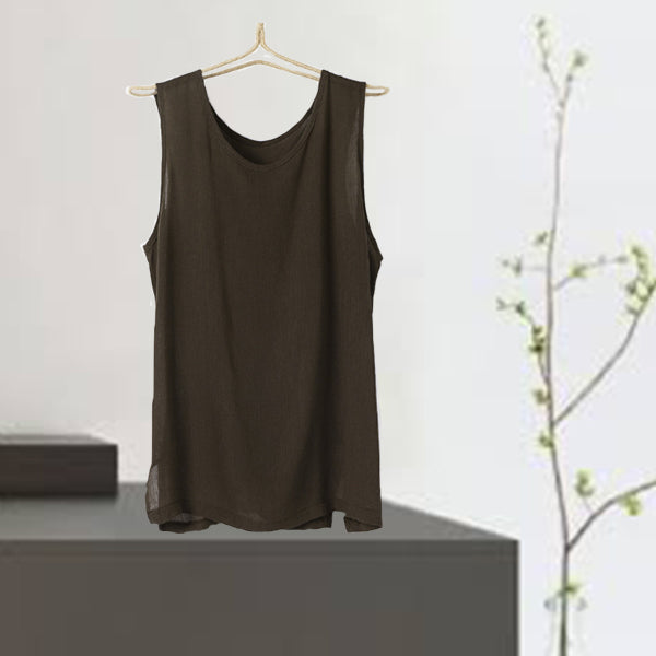 Lose und bequeme Leinenweste für Herren