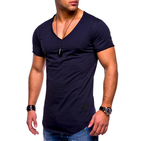 Camiseta de hombre con manga corta y cuello en V