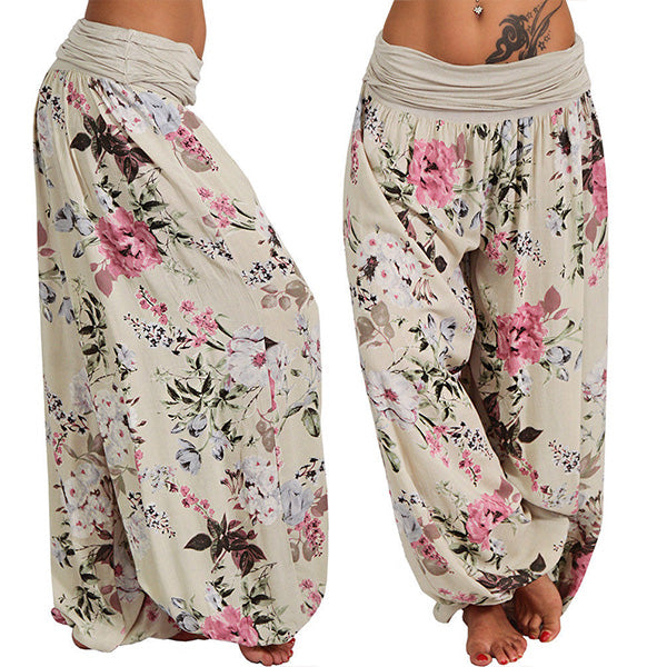 Boho Blumendruck Casual Loose Yoga Lounge Pants