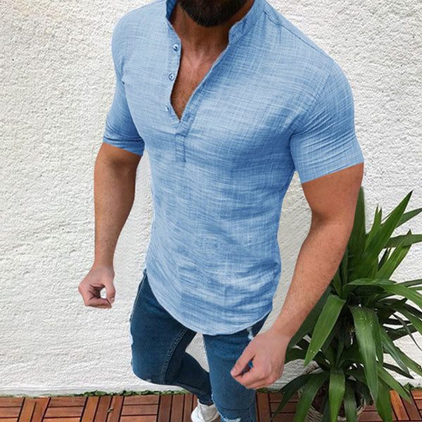 Camisa de lino fina para hombre