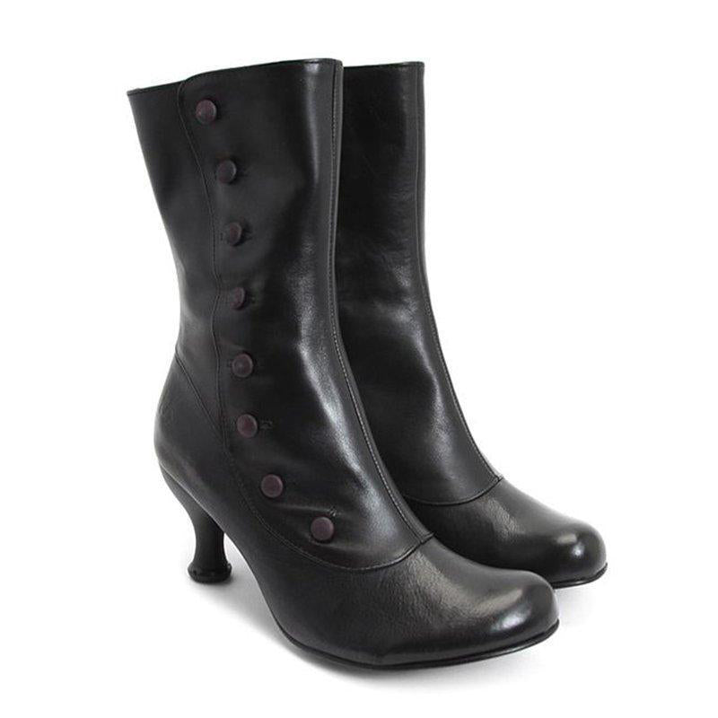 Winter Chelsea Stiefel PU Stiefel Schuhe mit mittleren Absätzen Runder Kopf Tägliche Schuhe