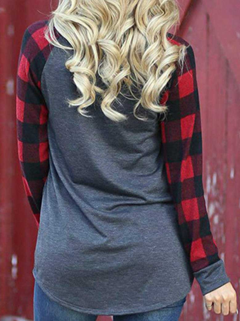 Frauenzeit mit Hunden verbracht wird nie verschwendet Plaid-Ärmel T-Shirt