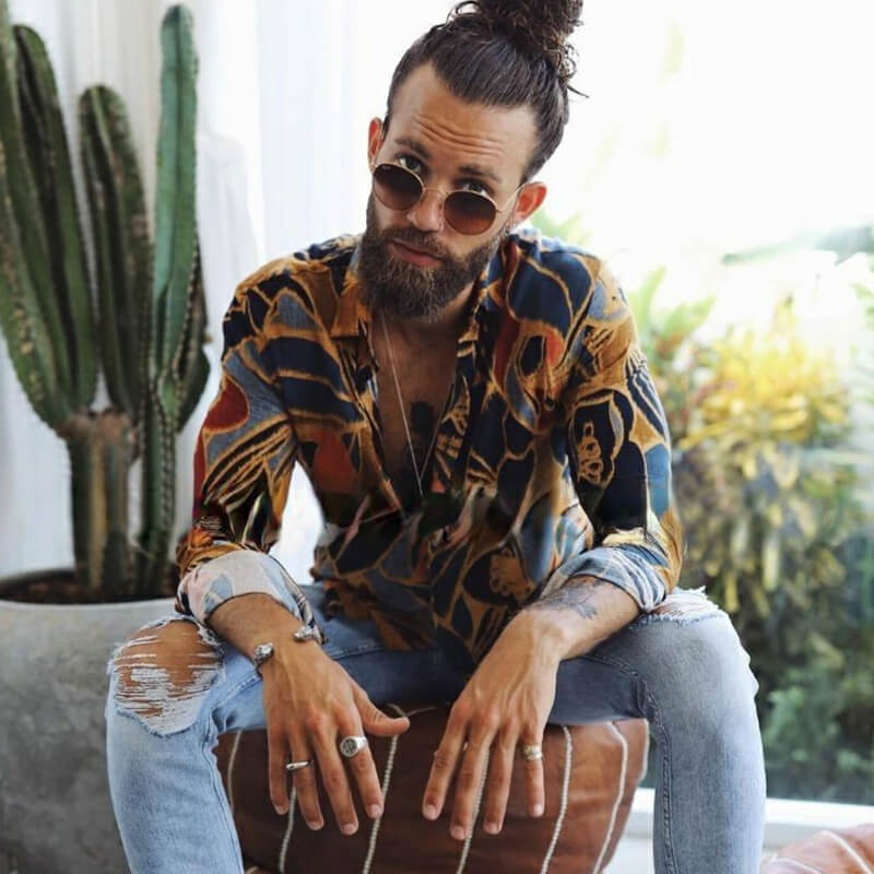 Vyriški mados marškinėliai ilgomis rankovėmis