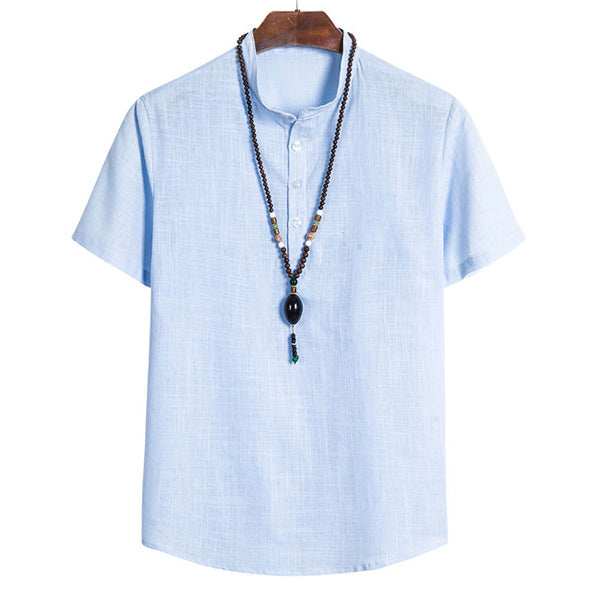 Camiseta de hombre con una rara manga corta de algodón fino