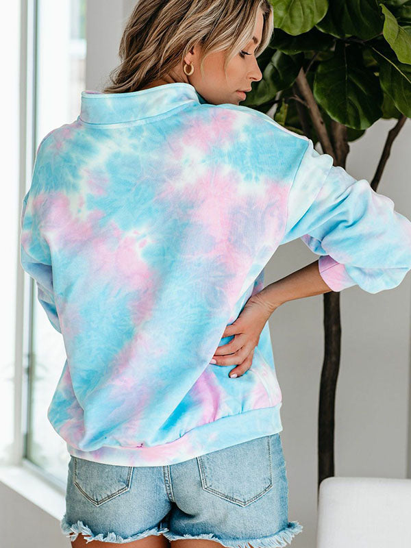 Beste Mutter aller Zeiten Sunflower Tie Dye Zip Sweatshirt