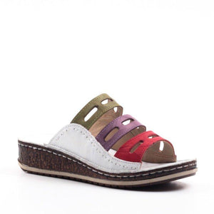 Women Chic  Three-color stitching Sandals