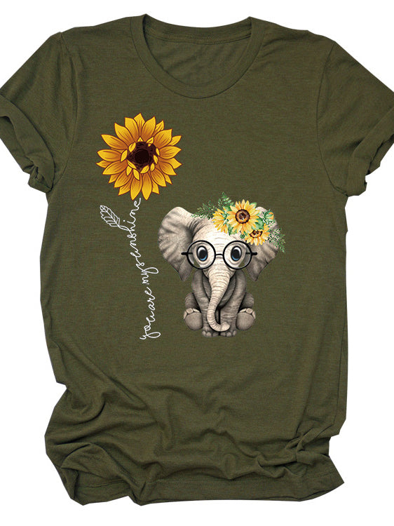 Eres mi carta solar solar con cuello redondo y manga corta