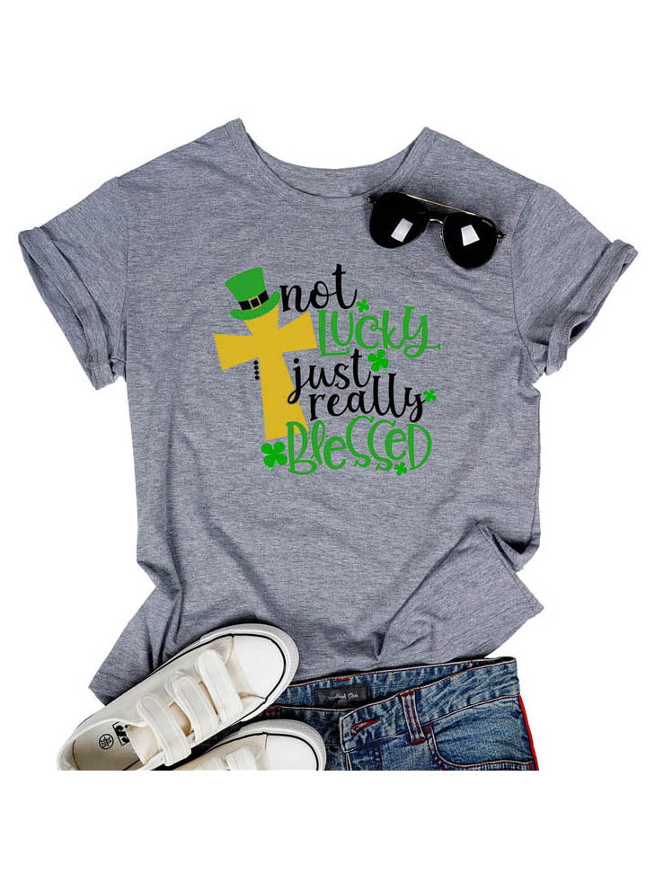 Camisa Damen mit Druck no Lucky acaba de ser bendecida