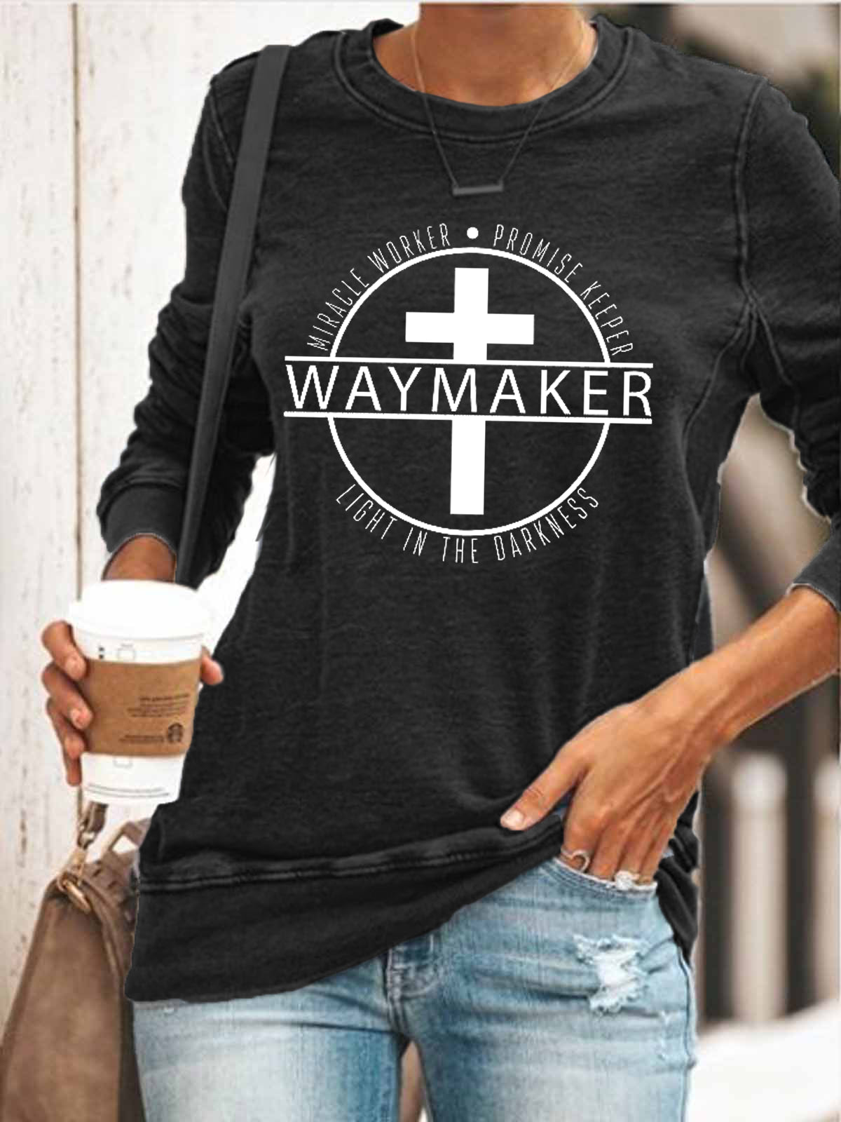 Way Maker Miracle Worker Promise Keeper Licht in der Dunkelheit Cross Cosy Top