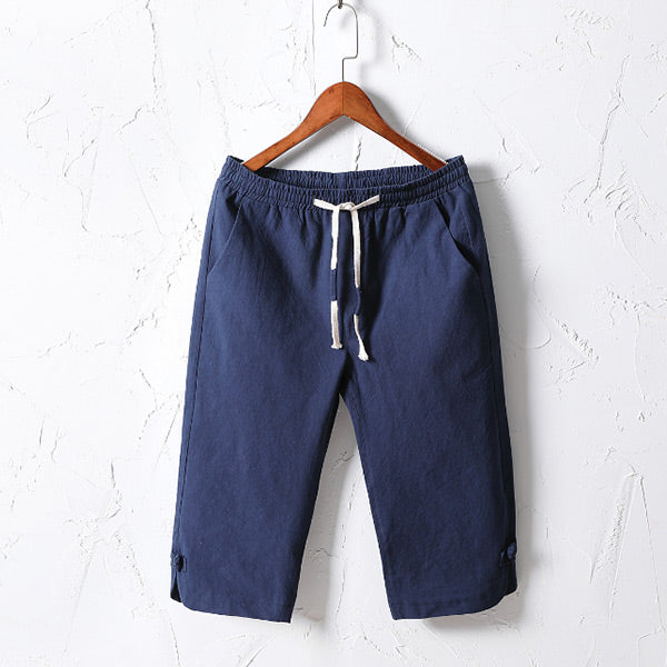 Pantalones casuales de hombre de lino