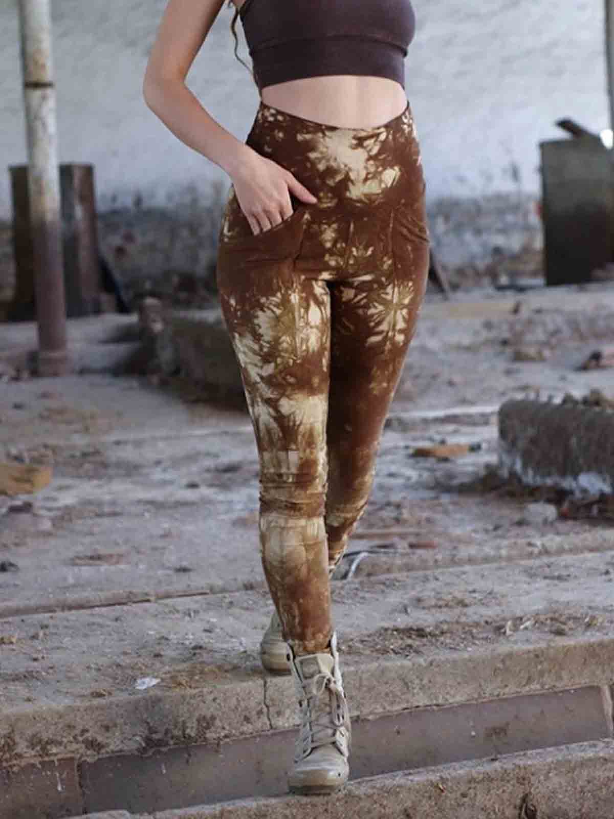 Frauen-Druck-Stretch Vintage Blumen Gamaschen