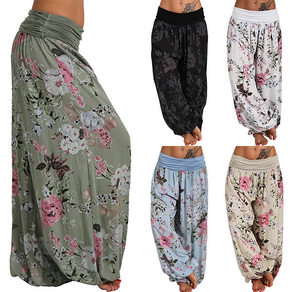 Boho Blumendruck Casual Loose Yoga Lounge Pants