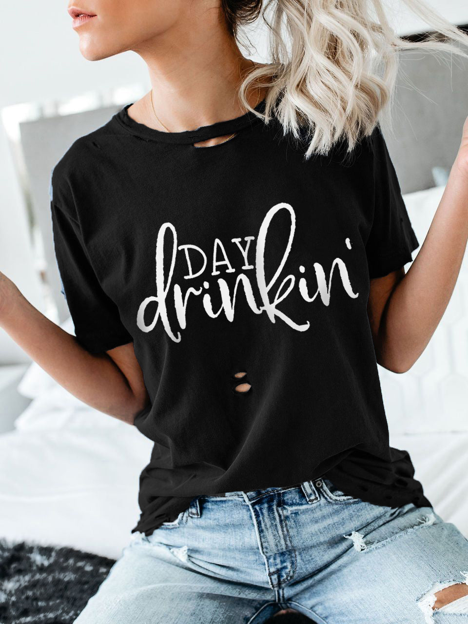 Camiseta informal estampada Day Drinkin