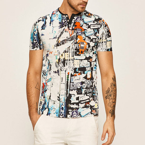 Camiseta de manga corta para hombre con degradado