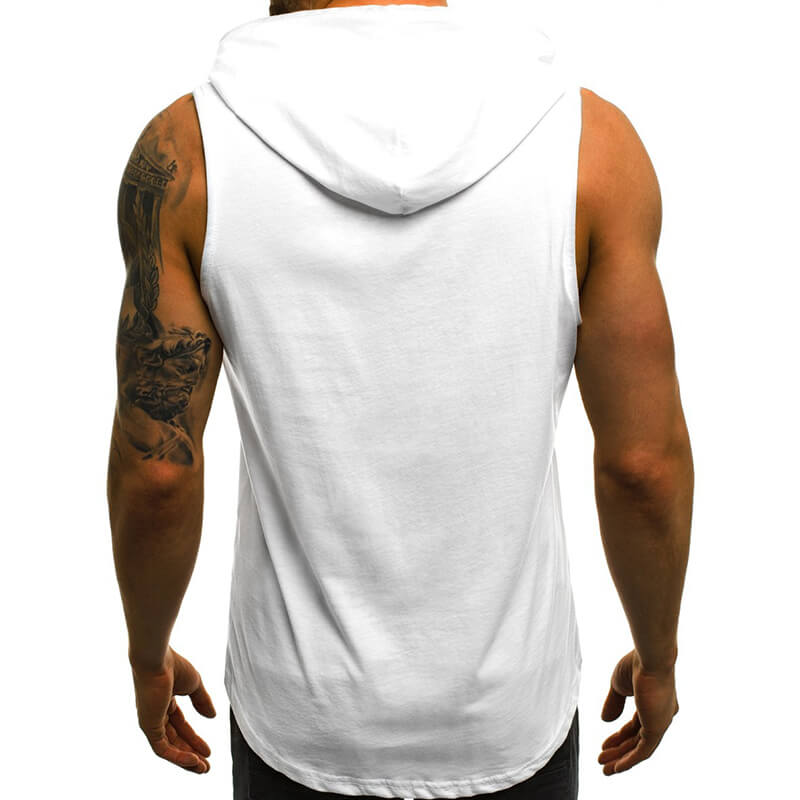 Hombre, cómodo, delgado, 1998 Mezcla de algodón sin mangas estampada