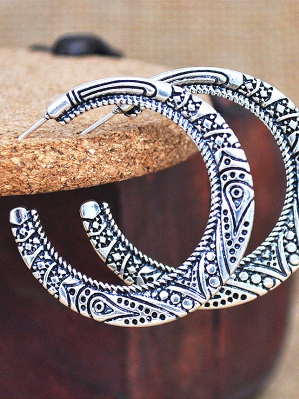 Pendientes vintage de mujer galvanizados