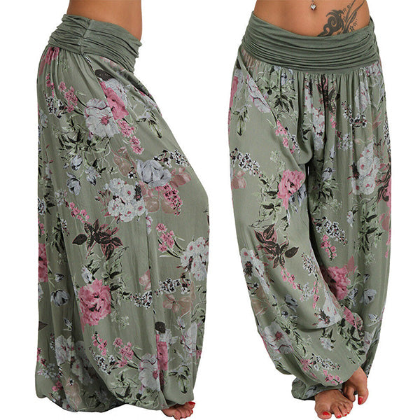 Boho Blumendruck Casual Loose Yoga Lounge Pants