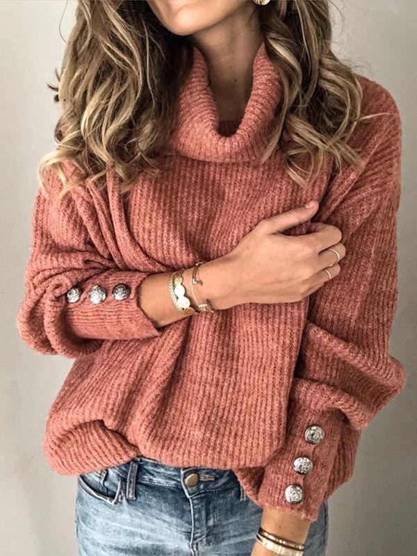 Jersey de punto alto para mujer