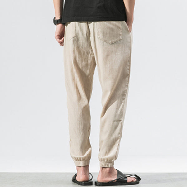 Pantalones casuales de lino para hombre