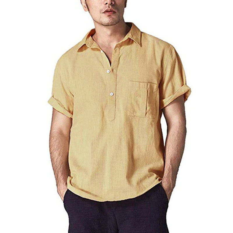 Herren lässiges Leinenhemd