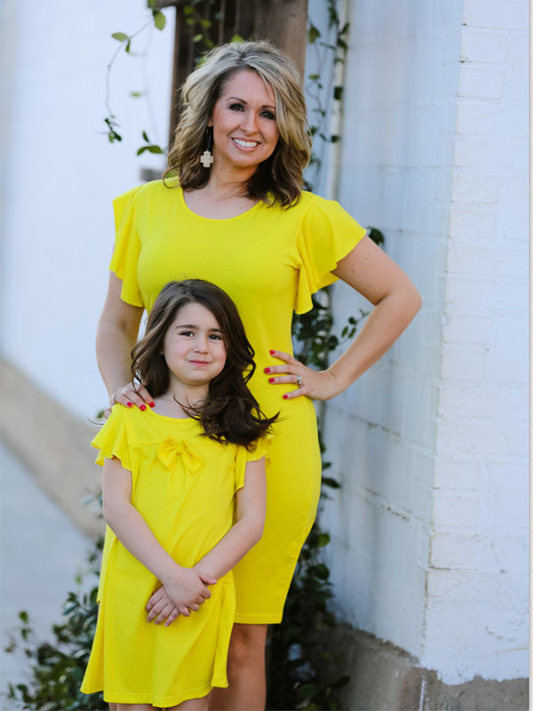 Un vestido básico con un terrorífico padre-hijo.