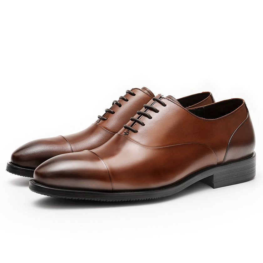 Sactino Brogue zapatos de cuero marrón / negro