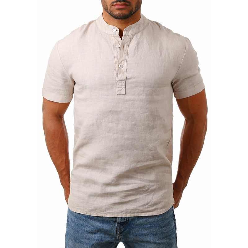 Camisa fresca ligera simple de verano para hombre