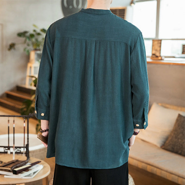 Camisa casual de lino para hombre